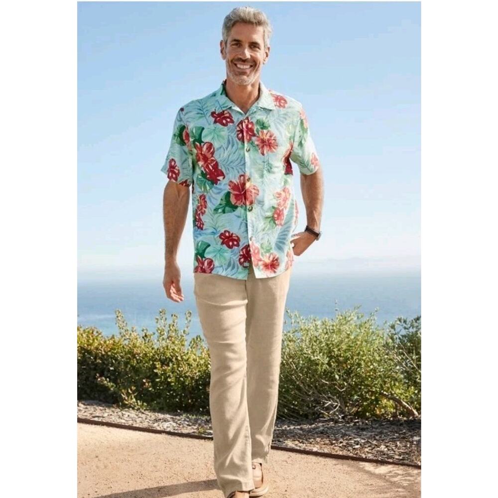 Tommy Bahama Stone Khaki Linen Lounge Pants 2XLB Beach Resort